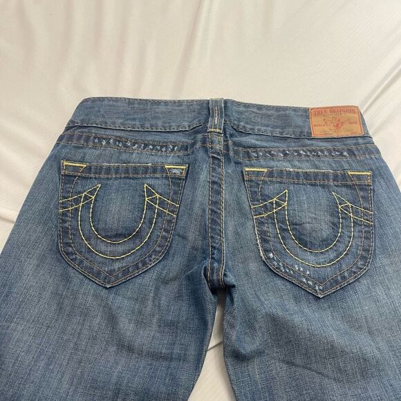 True Religion Bobby Destroyed Denim Jeans Size 27 X 29 - Picture 8 of 8